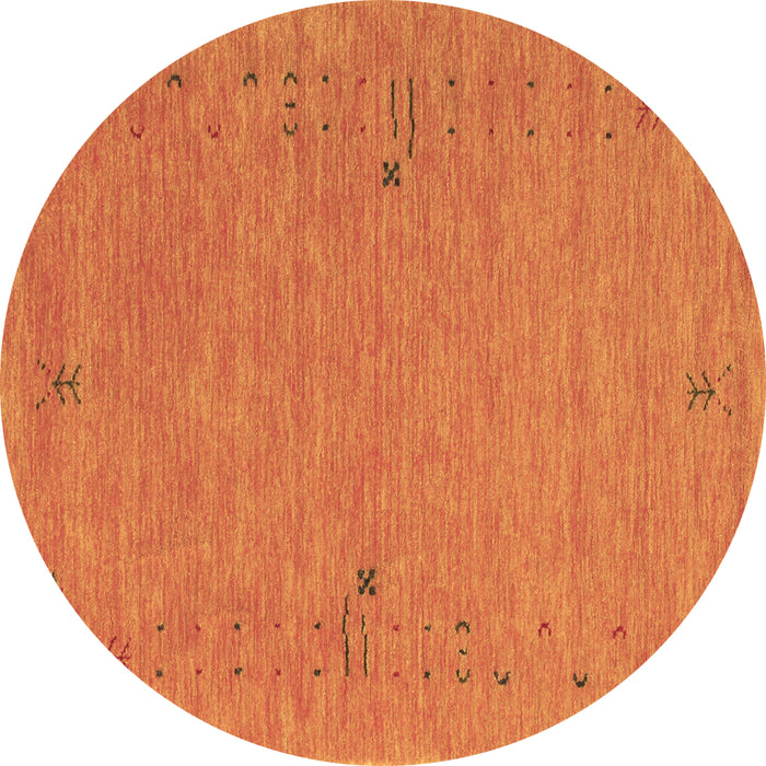 Round Machine Washable Abstract Brown Contemporary Rug, wshcon166brn