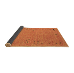 Sideview of Abstract Brown Contemporary Rug, con166brn