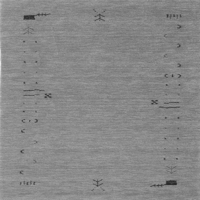 Round Machine Washable Abstract Gray Contemporary Rug, wshcon166gry