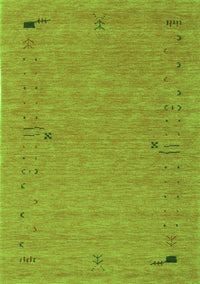 Abstract Green Contemporary Rug, con166grn