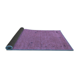 Sideview of Abstract Blue Contemporary Rug, con166blu
