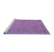 Sideview of Machine Washable Abstract Blue Contemporary Rug, wshcon166blu