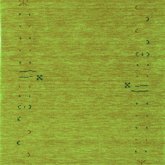 Serging Thickness of Machine Washable Abstract Green Contemporary Area Rugs, wshcon166grn