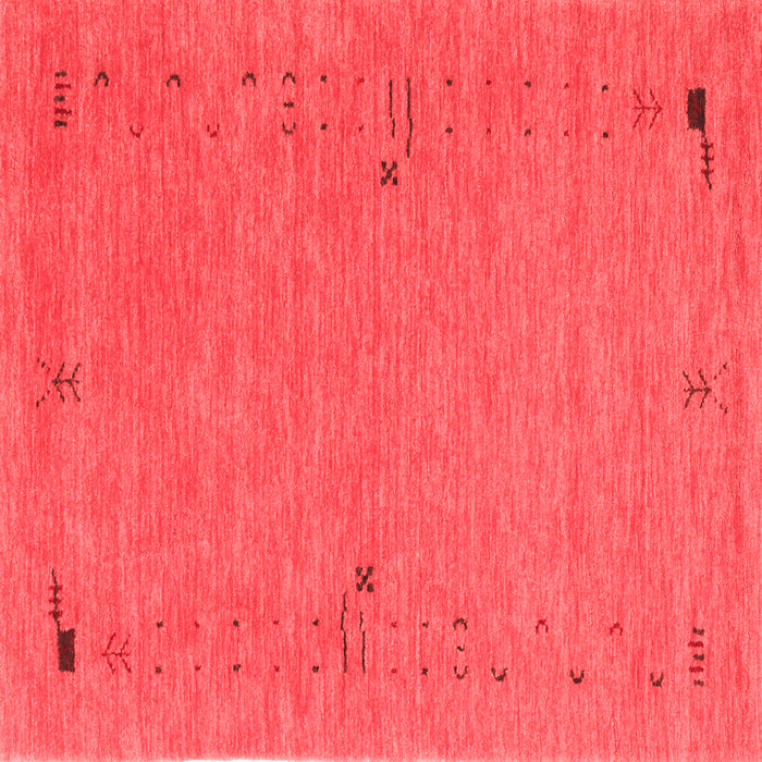 Machine Washable Abstract Red Contemporary Rug, wshcon166red