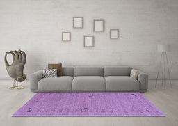 Machine Washable Abstract Blue Contemporary Rug in a Living Room, wshcon166blu