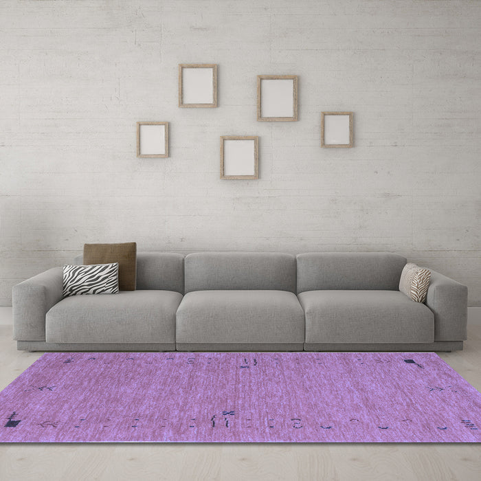 Machine Washable Abstract Blue Contemporary Rug in a Living Room, wshcon166blu