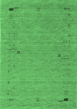 Abstract Emerald Green Contemporary Rug, con166emgrn
