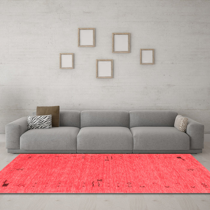 Contemporary Red Washable Rugs