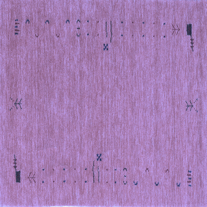 Square Machine Washable Abstract Blue Contemporary Rug, wshcon166blu
