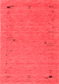 Abstract Red Contemporary Rug, con166red