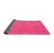 Sideview of Abstract Pink Contemporary Rug, con166pnk