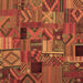 Square Patchwork Brown Transitional Rug, con1670brn