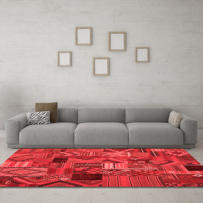 Transitional Red Washable Rugs