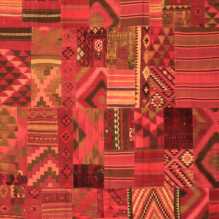 Patchwork Orange Transitional Rug, con1670org