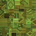 Serging Thickness of Patchwork Green Transitional Rug, con1670grn