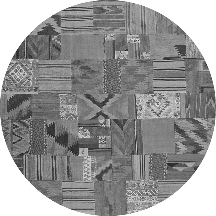 Square Patchwork Gray Transitional Rug, con1671gry