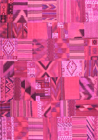 Patchwork Pink Transitional Rug, con1671pnk