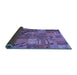 Sideview of Patchwork Blue Transitional Rug, con1671blu