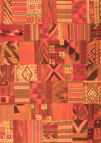 Patchwork Orange Transitional Rug, con1671org