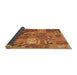 Sideview of Patchwork Brown Transitional Rug, con1671brn