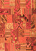 Serging Thickness of Machine Washable Patchwork Orange Transitional Area Rugs, wshcon1671org