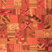 Serging Thickness of Patchwork Orange Transitional Rug, con1671org