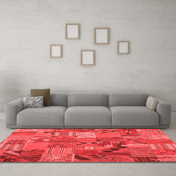 Transitional Red Washable Rugs