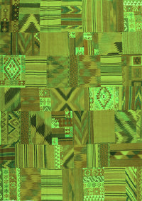 Patchwork Green Transitional Rug, con1671grn