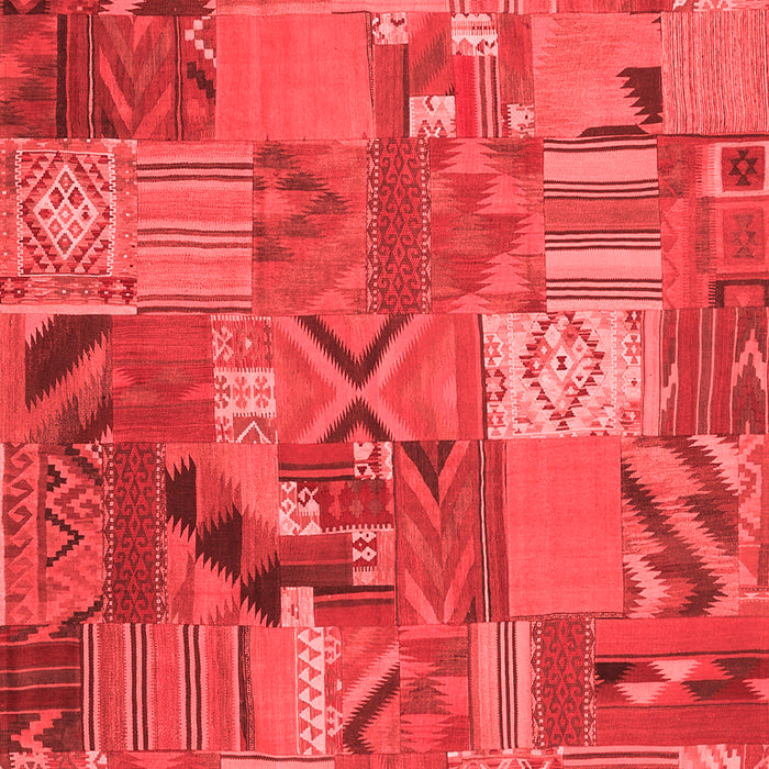 Patchwork Red Transitional Area Rugs