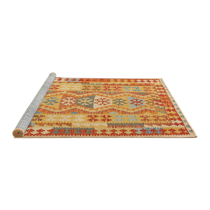 Serging Thickness of Machine Washable Contemporary Orange Rug, wshcon1672