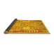 Sideview of Abstract Yellow Contemporary Rug, con1672yw