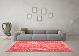 Contemporary Red Washable Rugs