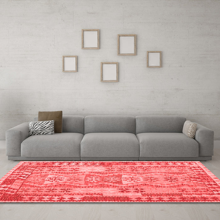 Contemporary Red Washable Rugs