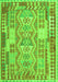 Abstract Green Contemporary Rug, con1672grn