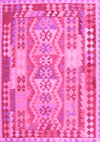 Abstract Pink Contemporary Rug, con1672pnk