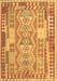 Abstract Brown Contemporary Rug, con1672brn