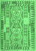 Machine Washable Abstract Emerald Green Contemporary Area Rugs, wshcon1672emgrn