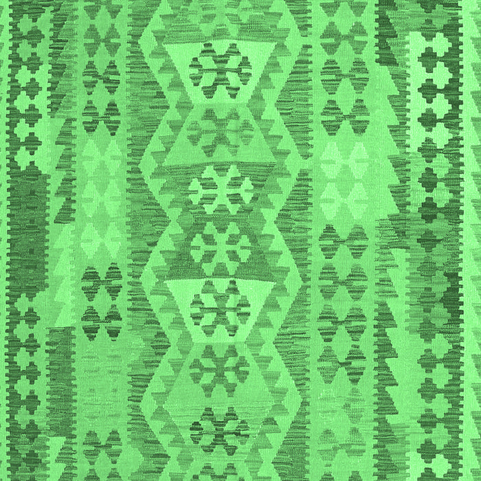 Machine Washable Abstract Emerald Green Contemporary Area Rugs, wshcon1672emgrn
