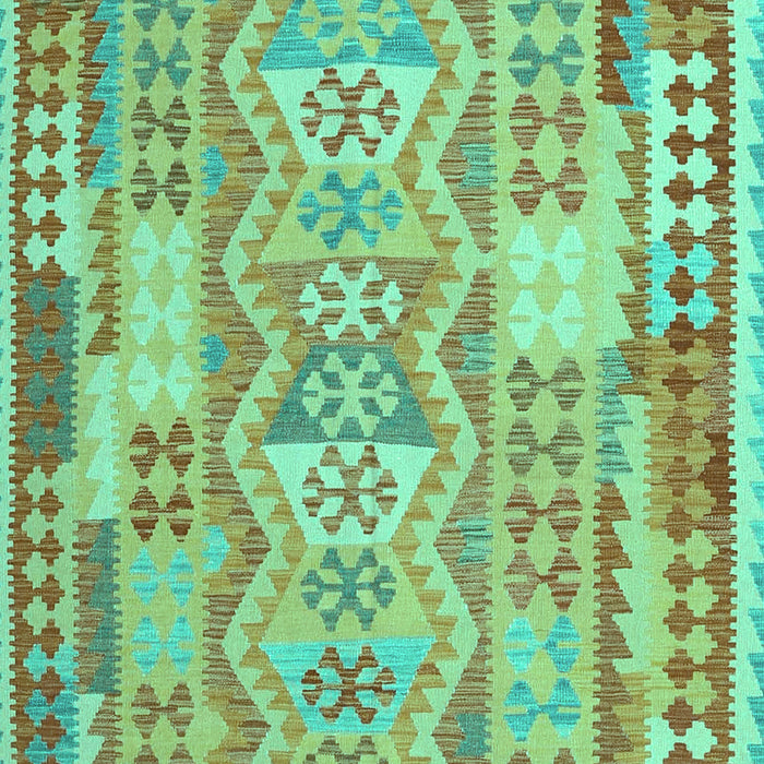 Abstract Turquoise Contemporary Rug, con1672turq