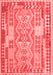 Abstract Red Contemporary Area Rugs