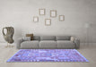 Machine Washable Abstract Blue Contemporary Rug in a Living Room, wshcon1672blu