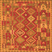 Serging Thickness of Oriental Orange Traditional Rug, con1673org