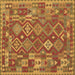 Square Machine Washable Oriental Brown Traditional Rug, wshcon1673brn