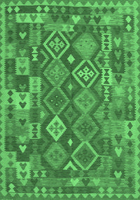 Oriental Emerald Green Traditional Rug, con1673emgrn