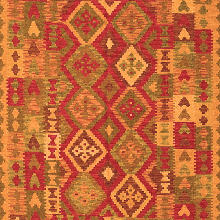 Serging Thickness of Machine Washable Oriental Orange Traditional Area Rugs, wshcon1673org