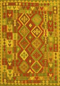 Oriental Yellow Traditional Rug, con1673yw