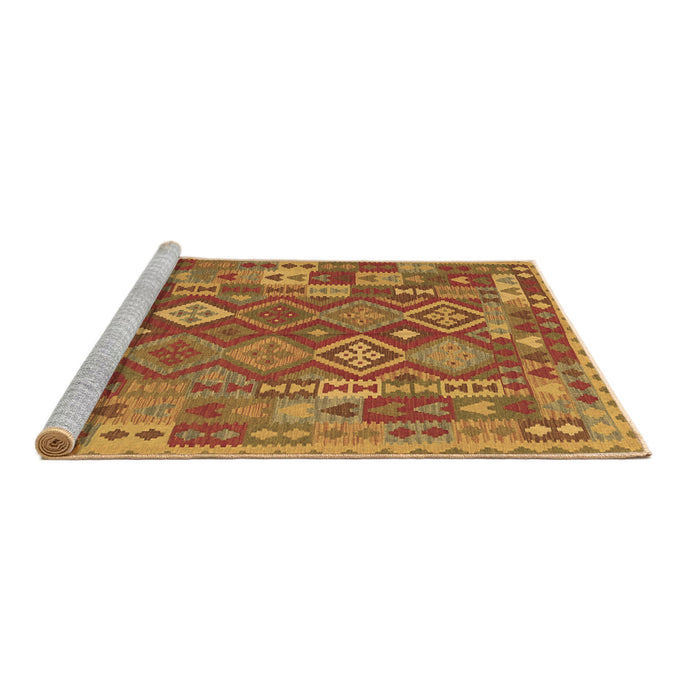 Sideview of Machine Washable Oriental Brown Traditional Rug, wshcon1673brn