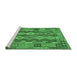 Sideview of Machine Washable Oriental Emerald Green Traditional Area Rugs, wshcon1674emgrn