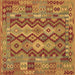 Square Machine Washable Oriental Brown Traditional Rug, wshcon1674brn