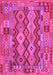 Machine Washable Oriental Pink Traditional Rug, wshcon1674pnk